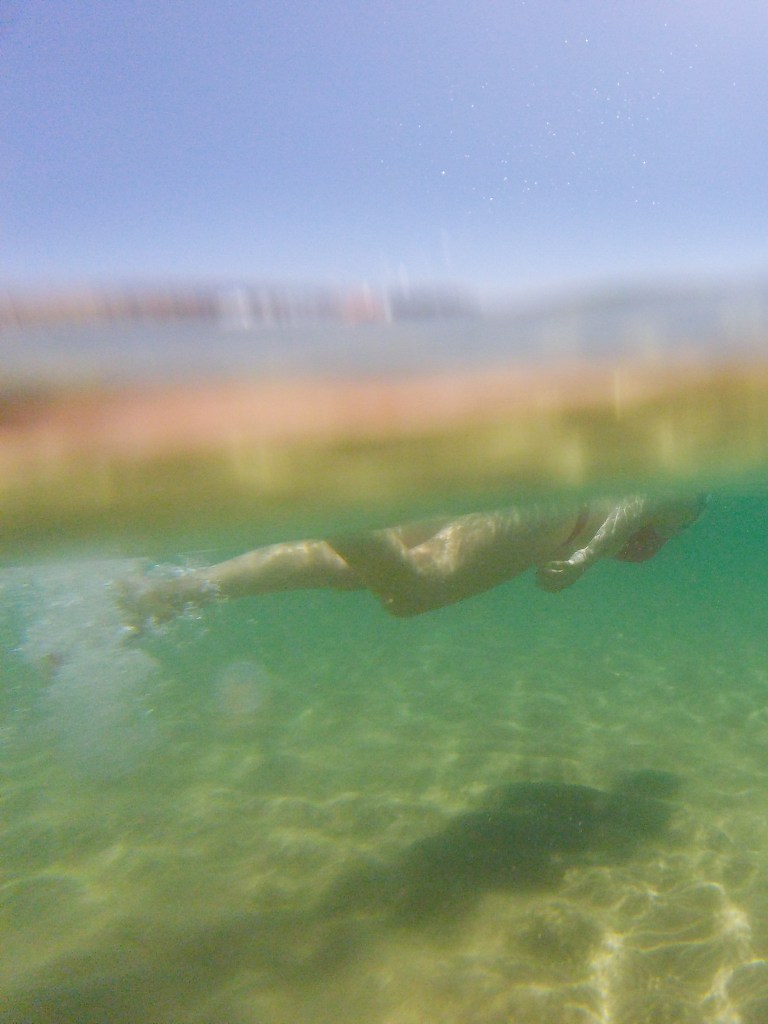 Sea swimmer under water